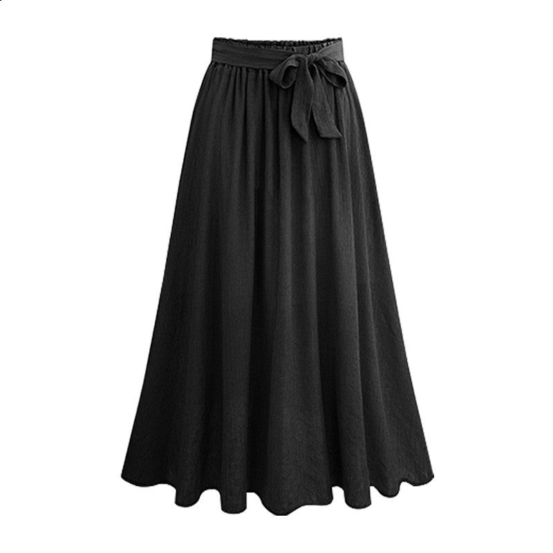 Plus Size Summer Women's Ruffle Hem Midi Skirt
