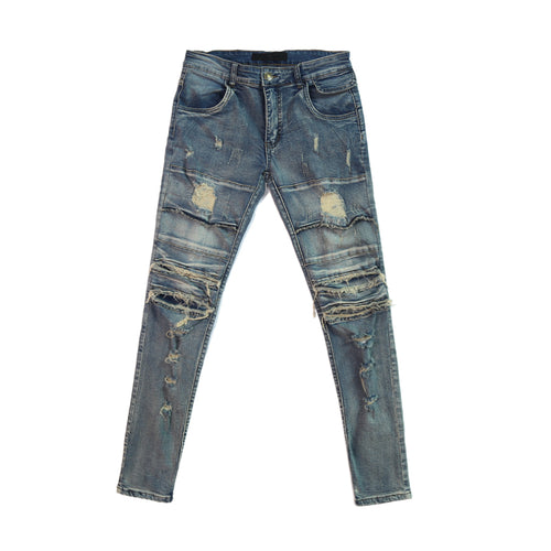 Water-Washed Cat Whiskers Jeans for Vintage Look
