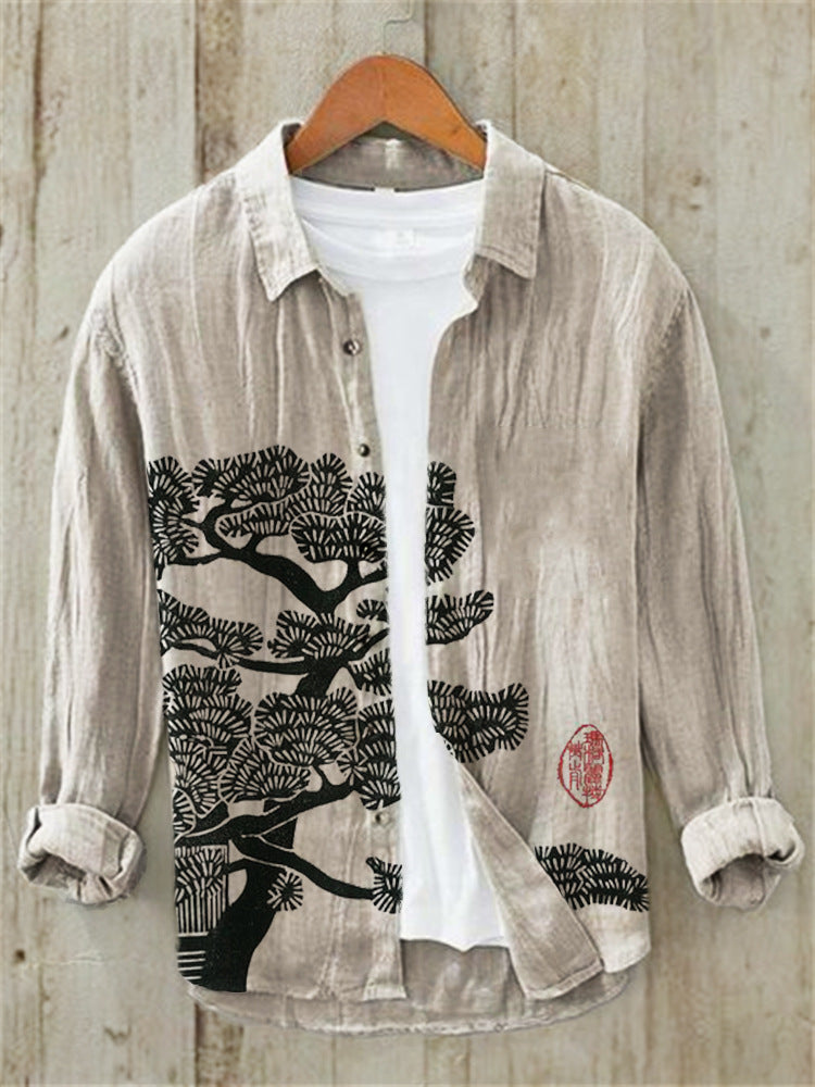 Digital 3D Printed Long-sleeve Shirt for Men