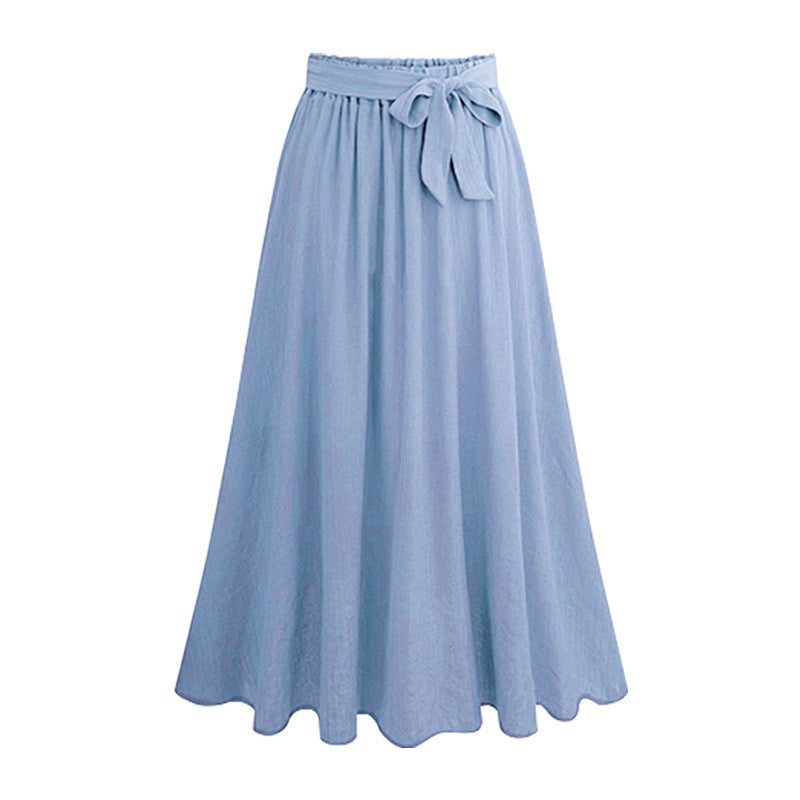 Plus Size Summer Women's Ruffle Hem Midi Skirt